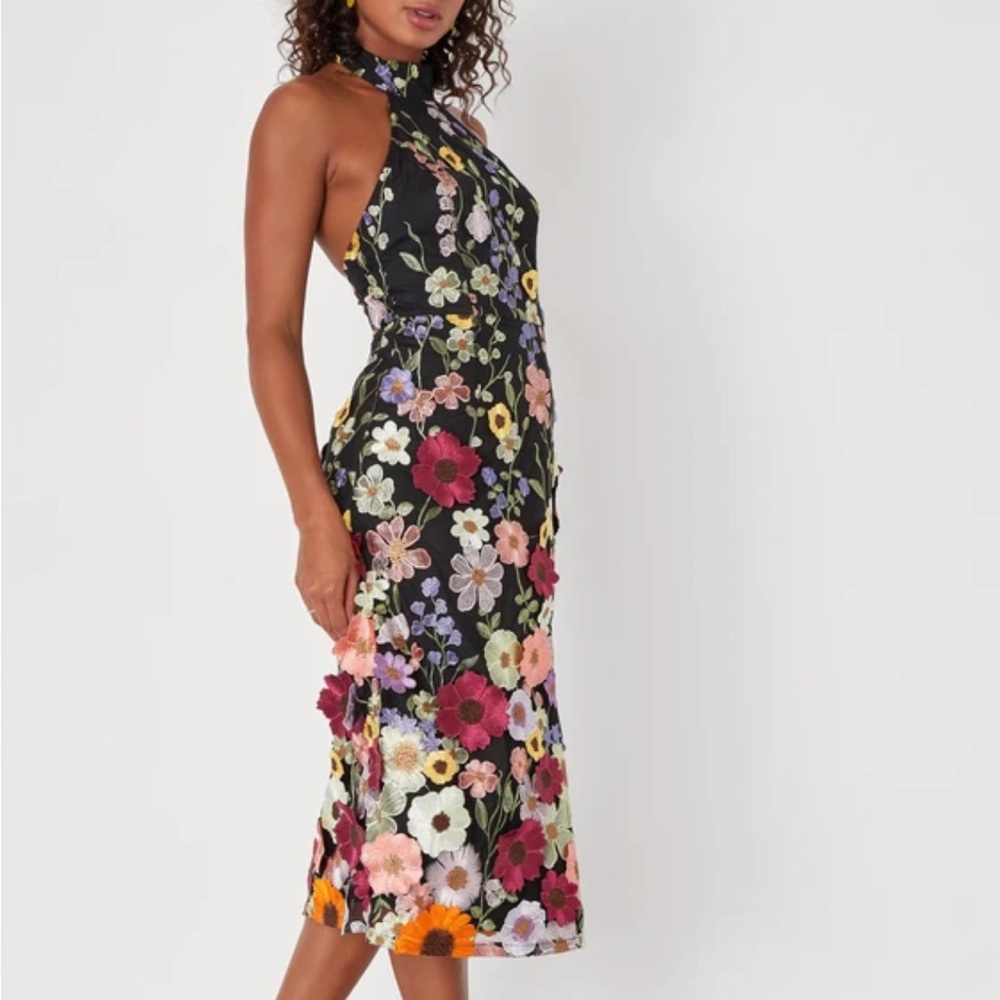 NWT Lulu’s 3d floral dress